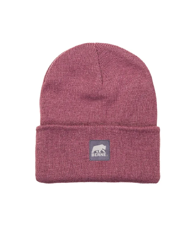 Berne Youth Girls Heritage Knit Cuff Mauve 100% Acrylic Beanie Hat