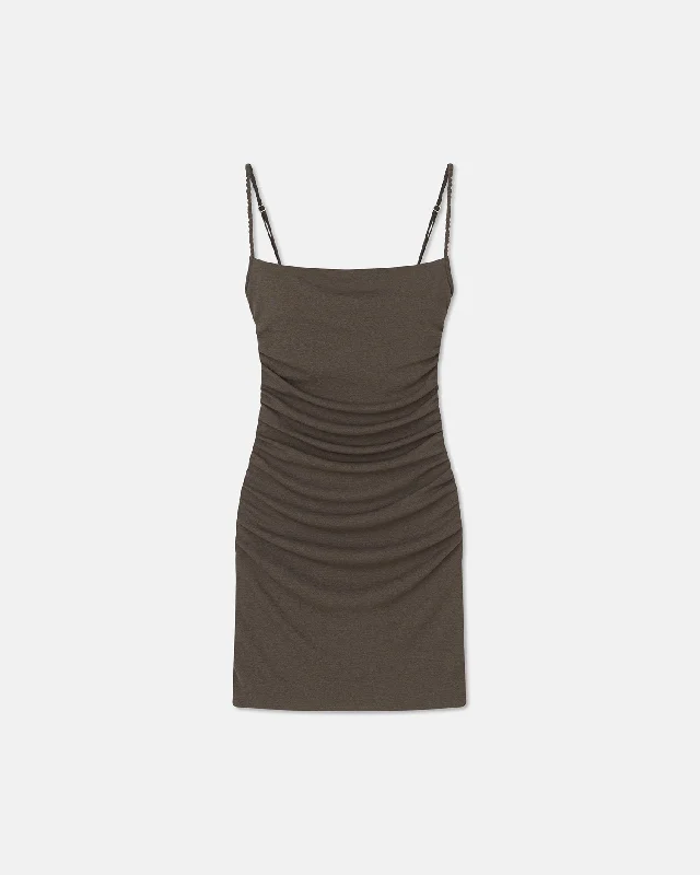 Adie - Sale Mesh-Jersey Dress - Fossil Grey