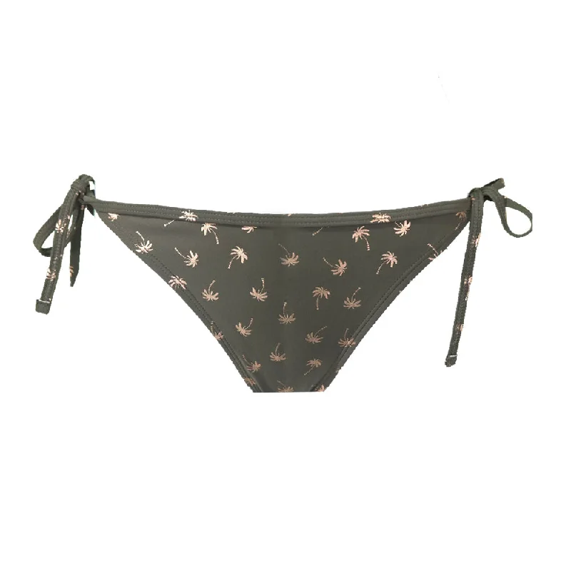 Women's Printed-Metallic Bikini Bottom,Olive