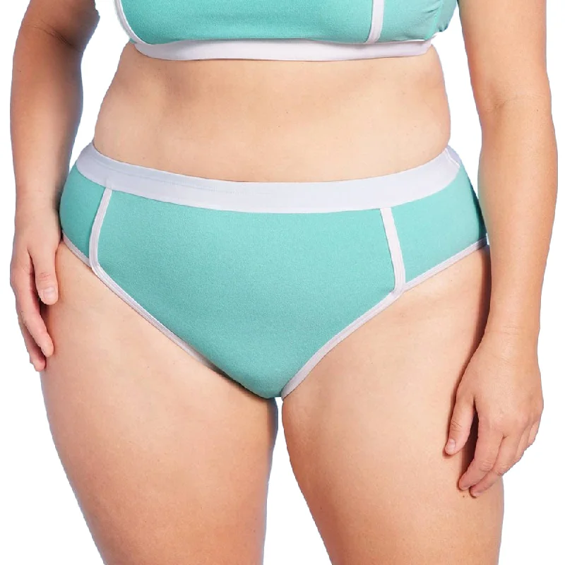 Women's High Waist Bikini Bottom,Turquoise