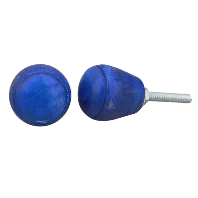 Indian-Shelf 8 Piece Blue Knobs -Bone Knob - Round Door Handles Set - 1.90 cm Door Pulls