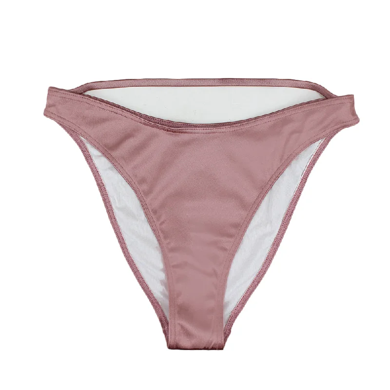 Women's Glitter Satin Bikini Bottom,Rose Gold