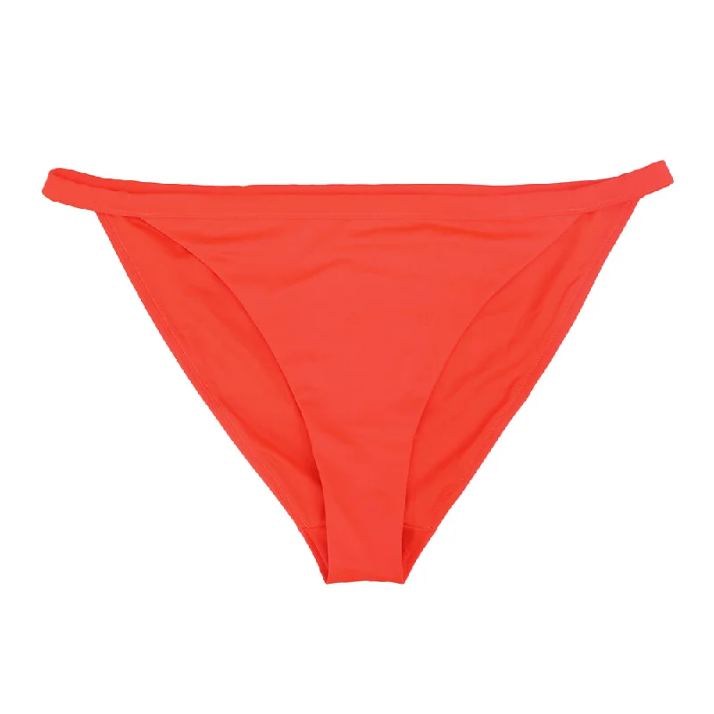 Women's Solid Bikini Brief,Neon Coral