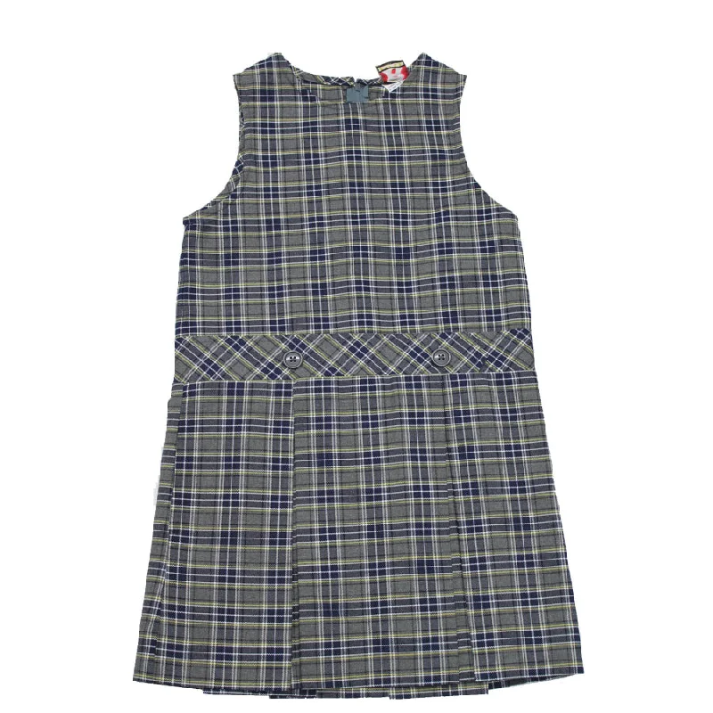 Grey White Gold Navy Plaid-42