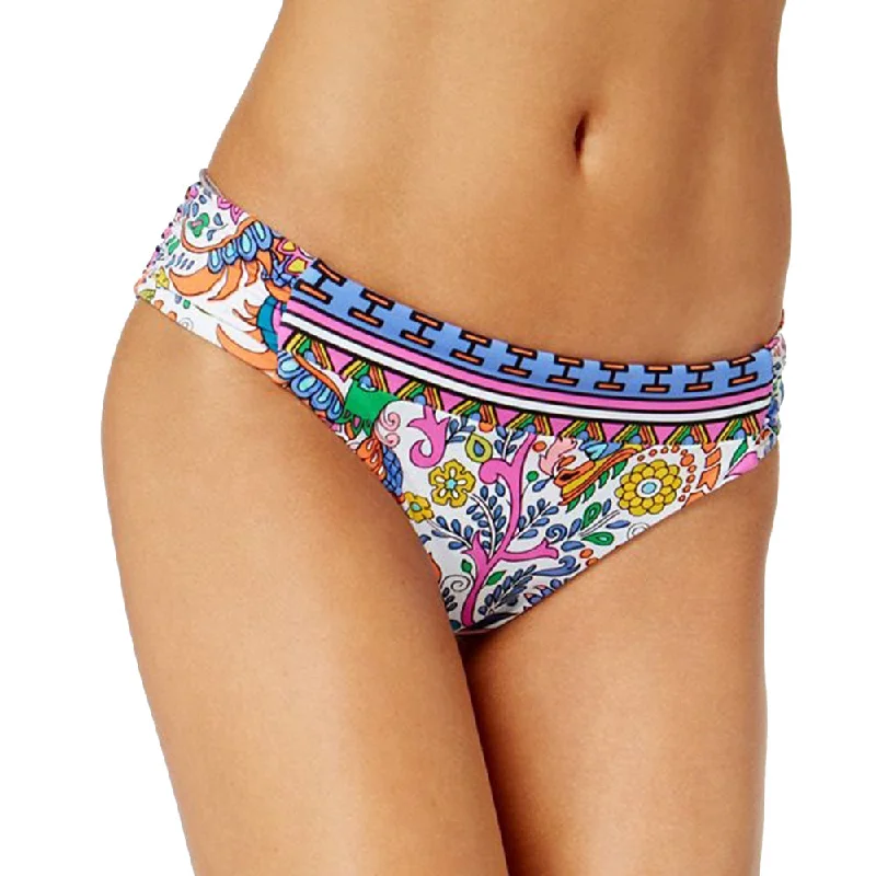 Women's Paisley-Print Shirred Hipster Bikini Bottom,Multi