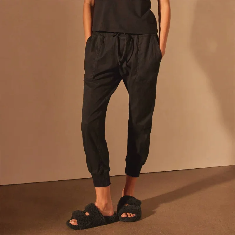 Mixed Media Pant In Black