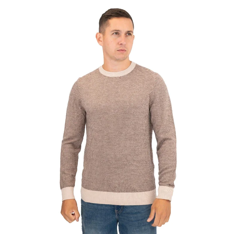 White Stuff Mens Newport Merino Wool Jumper Brown