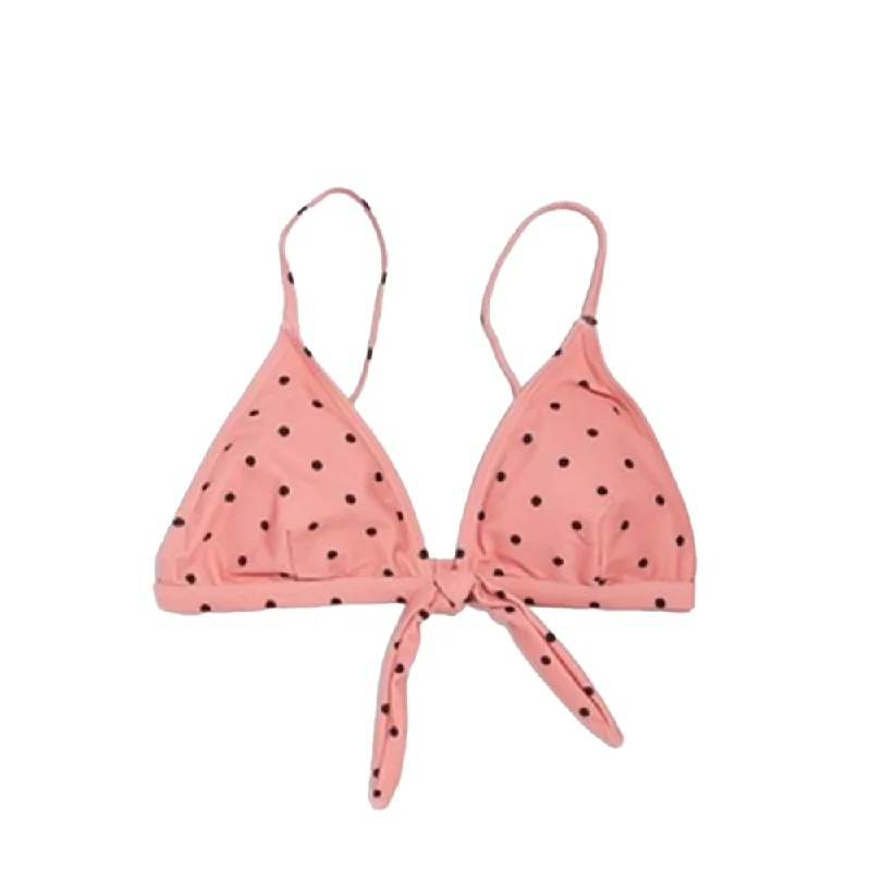 Women's Polka Dots Bikini Top,Coral