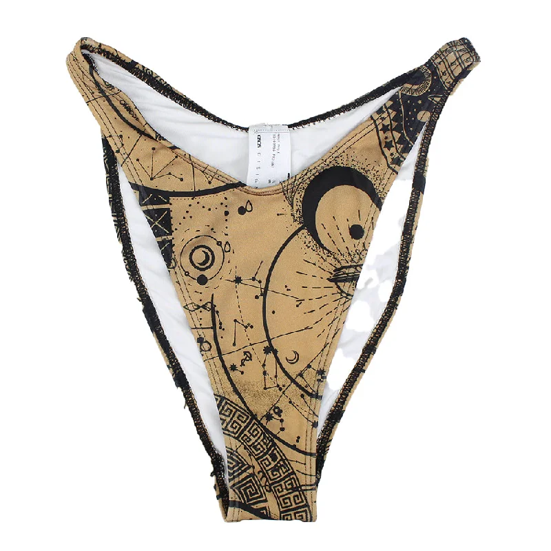 Women's Printed V-Style Bikini Bottom,Multi