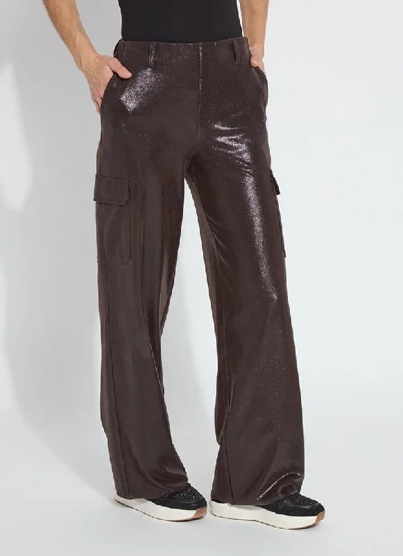 Callie Patent Foil Vegan Suede Pant Curvy (32" Inseam)