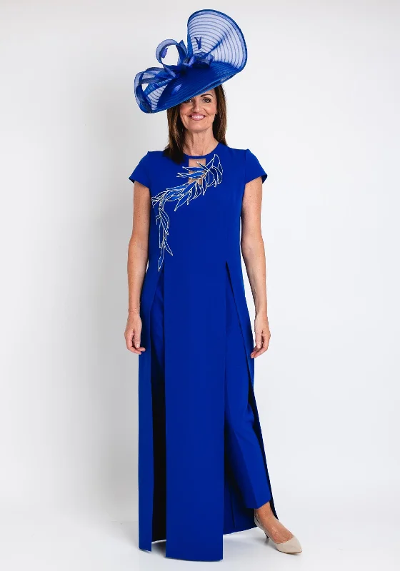 Gabriela Sanchez Long Tunic Top & Trouser Outfit, Cobalt Blue