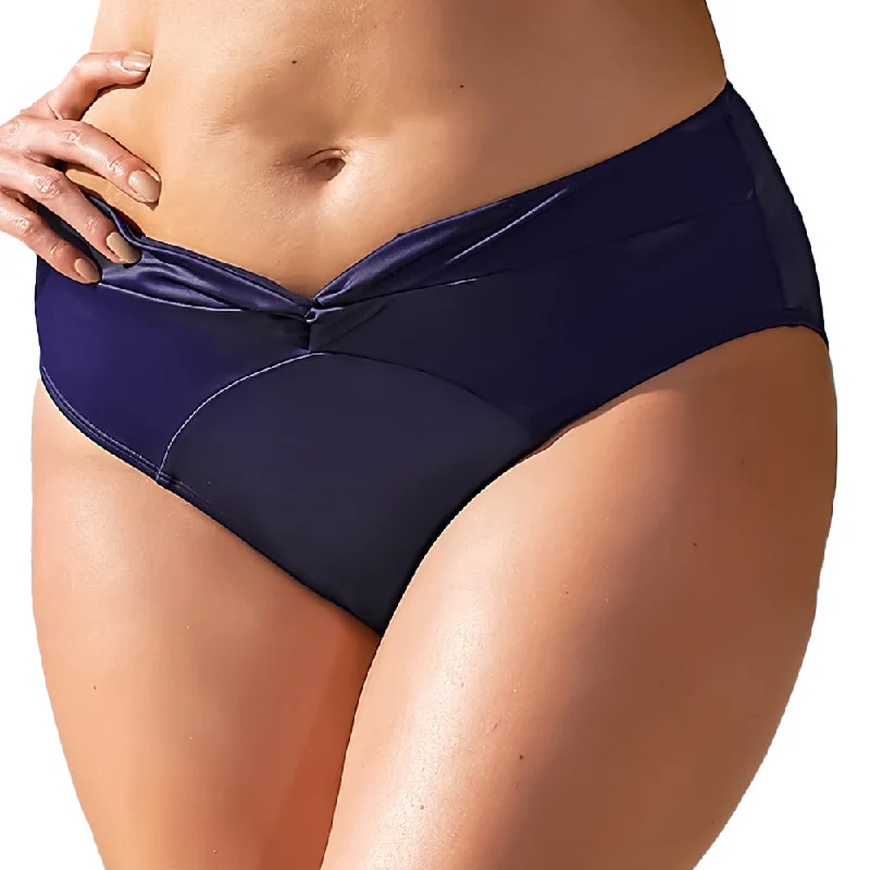 Women's V Cut Bikini Bottom,Navy