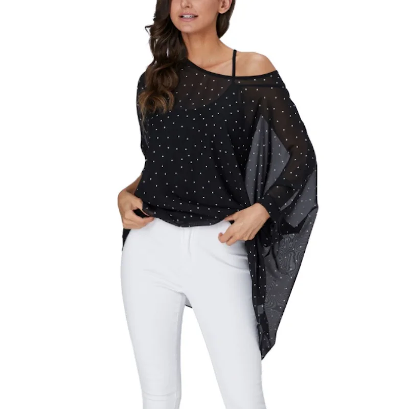 Polkadot Chiffon Tunic Top | CozyCouture®