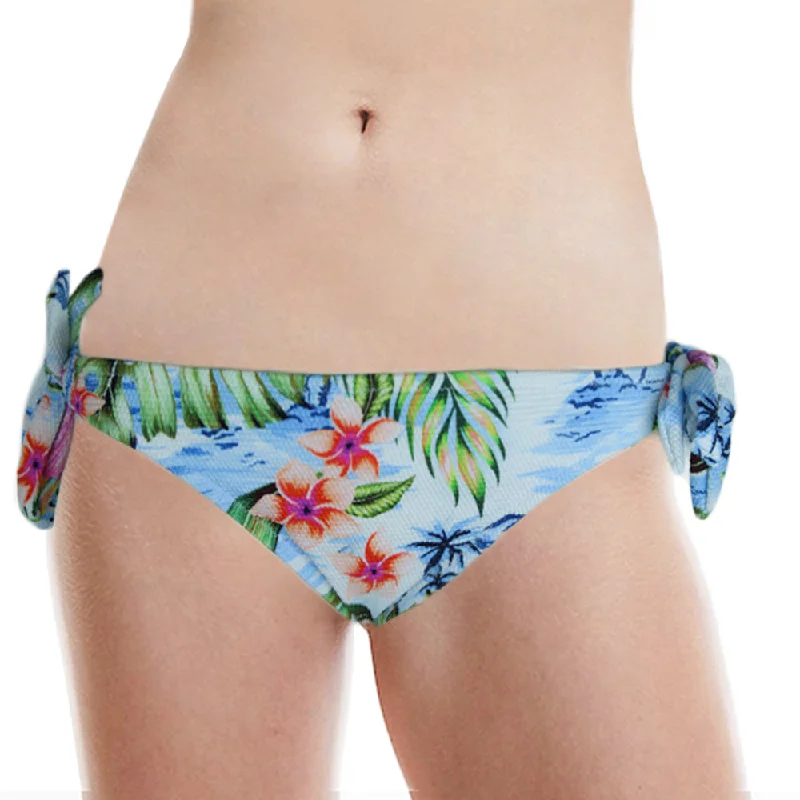 Women's Printed Adjustable Bikini Bottom,White