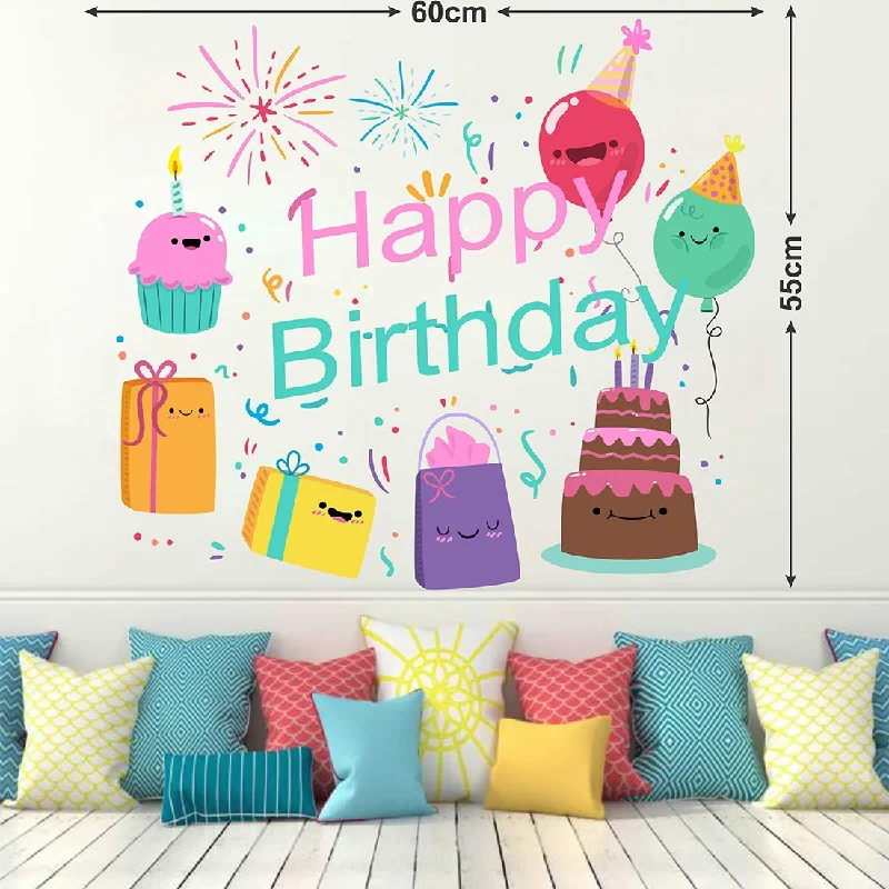 Wallstick Birthday Celebration wallsticker (Vinyl 60 cm x 55 cm)