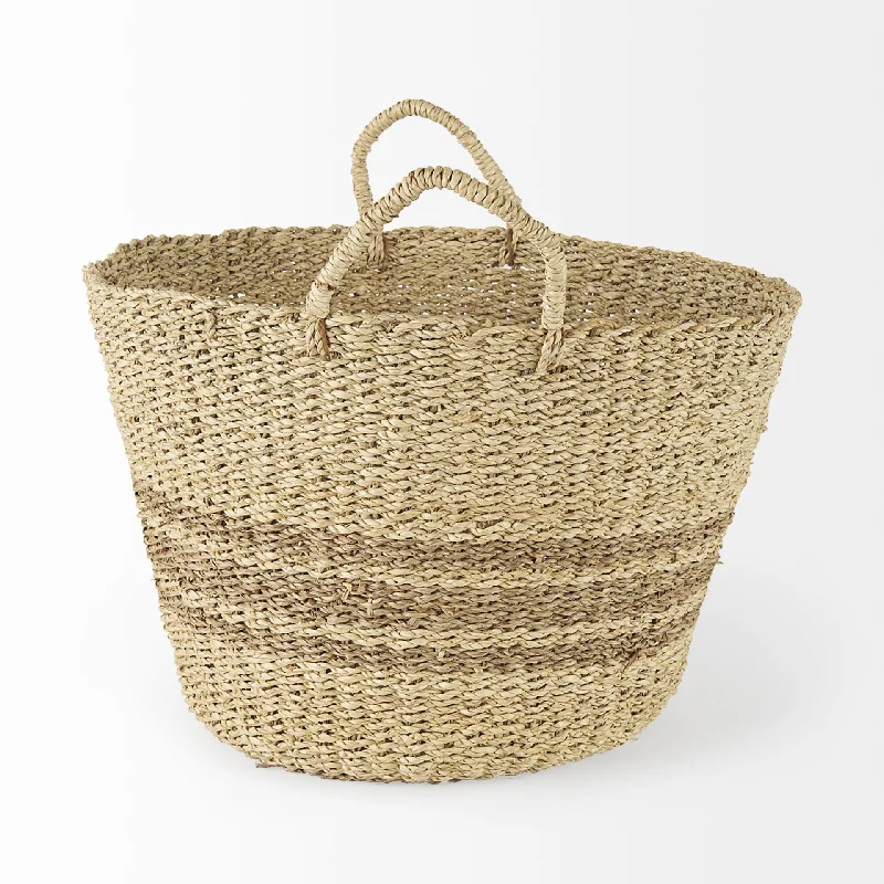 Set Of Two Detailed Wicker Storage Baskets