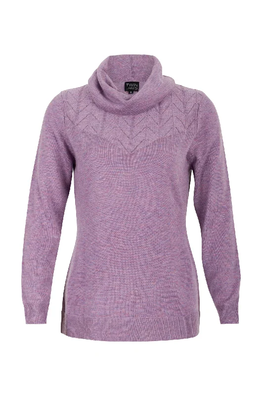 Touch of Wool cowl neck Jumper | LILAC MARLE | 6339ZR