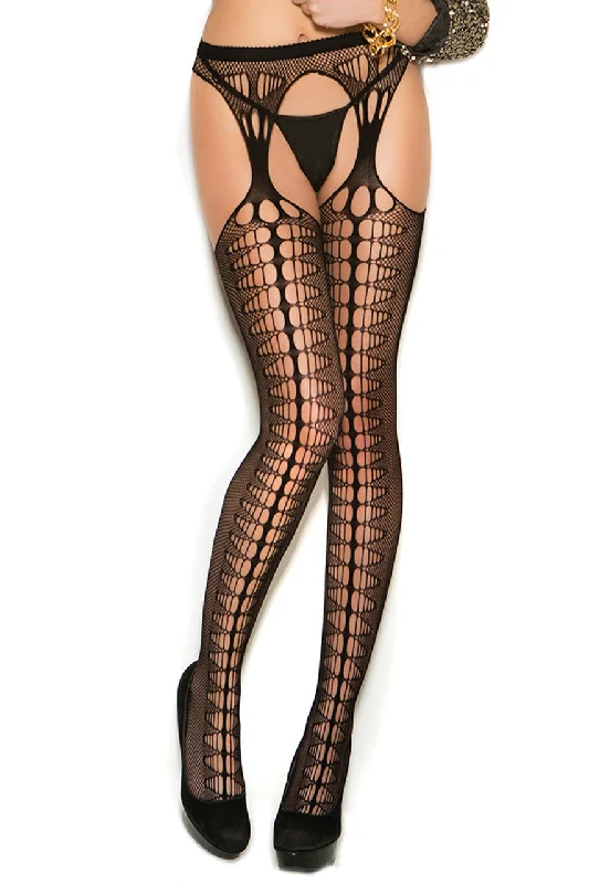 Seamless Crochet Suspender Pantyhose