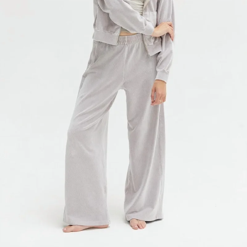 Yazmin Velour Pant In Lilac