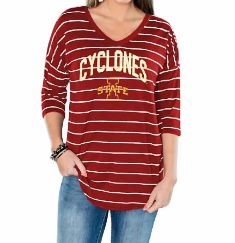 Iowa State University Fall In Line Tunic In Red