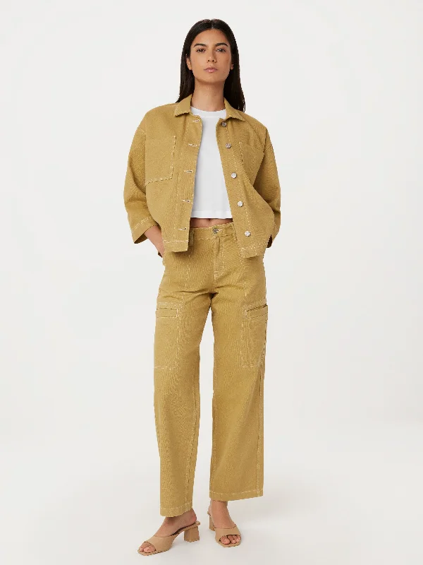 The Annie Utility Loose Pant in Golden Beige