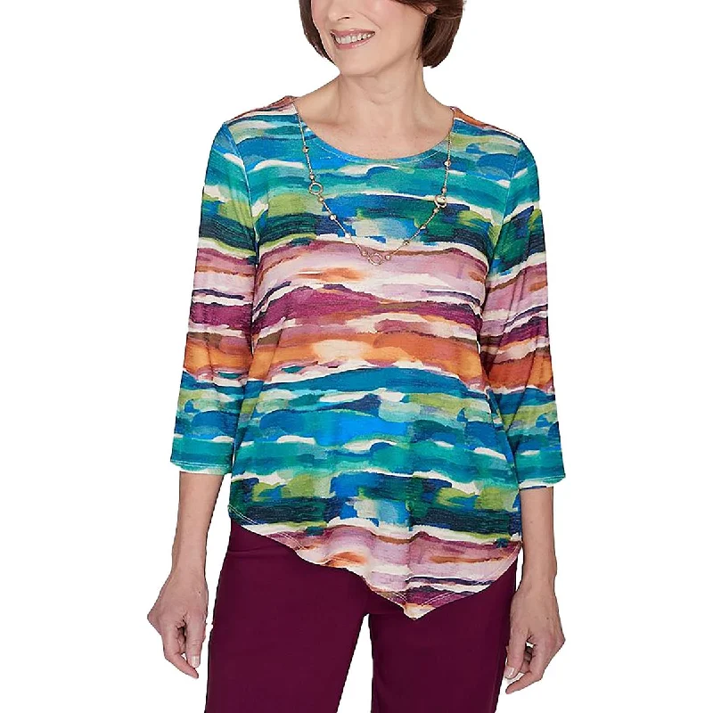 Womens Printed Polyester Tunic Top