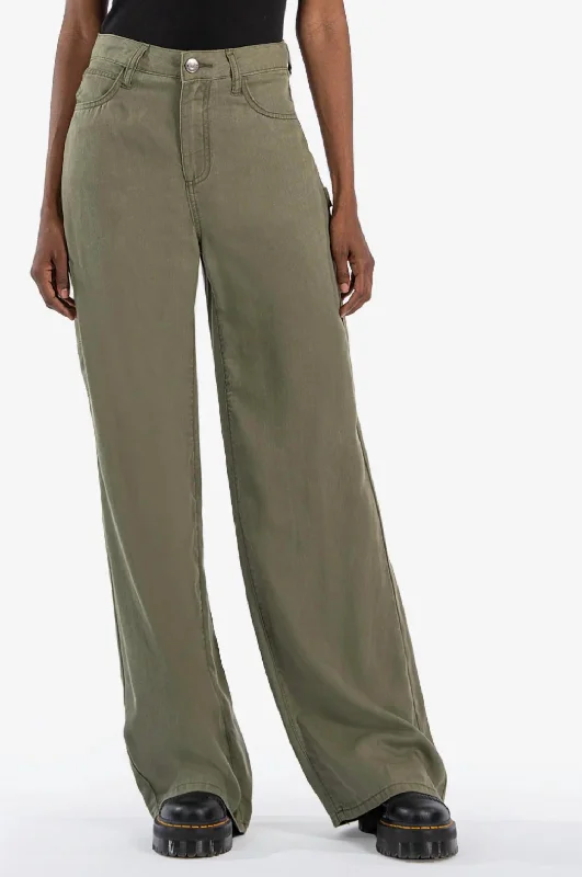 Sienna High Rise Wide Leg Pant In Olive