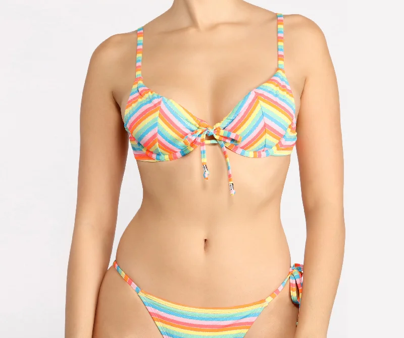 Feeling It Rainbow Bikini Top