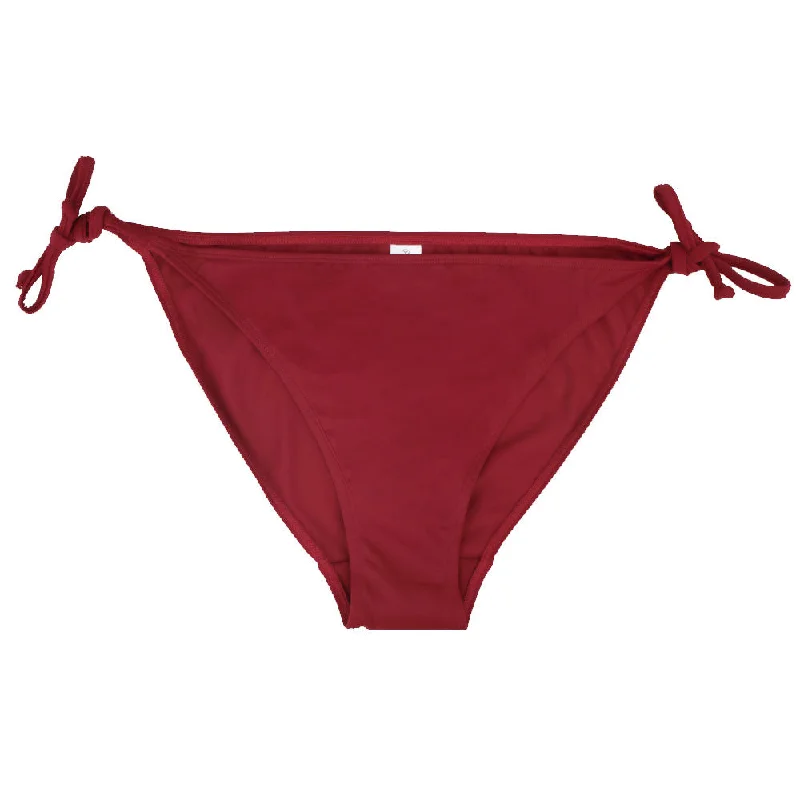 Women's Tie Side Bikini Bottom,Burgundy