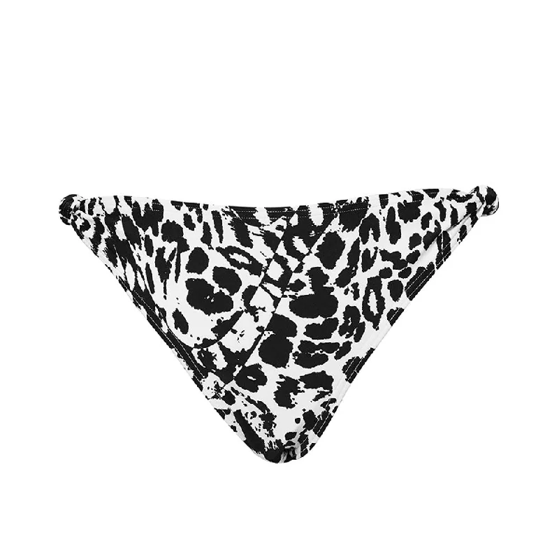 Women's Printed Bikini Bottom,Black/White