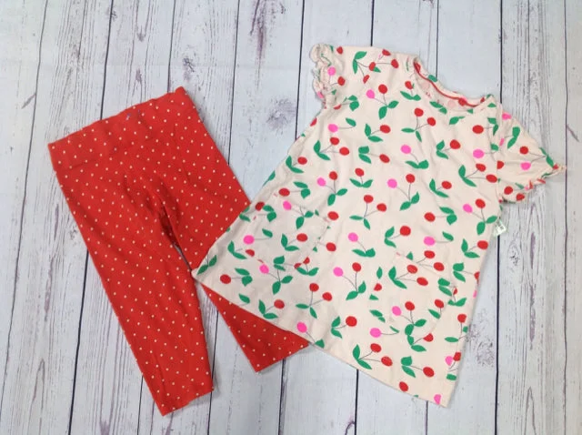 Mini Boden Pink Cherries 2 Piece Set