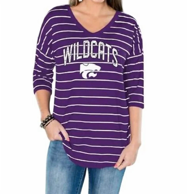 Kansas State University Fall In Line Tunic In Purple