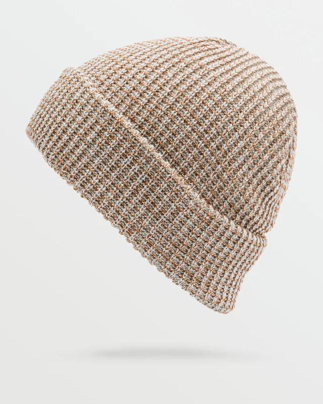 Mens Stoned Knit Beanie - Caramel