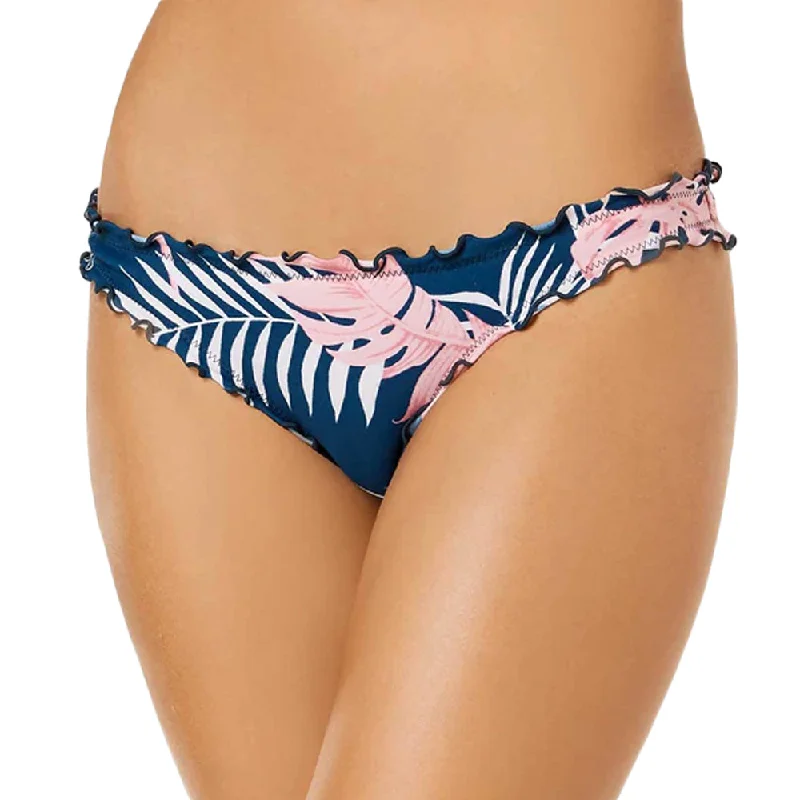 Women's Leaves Plant Printed Bikini Bottom,Petrol