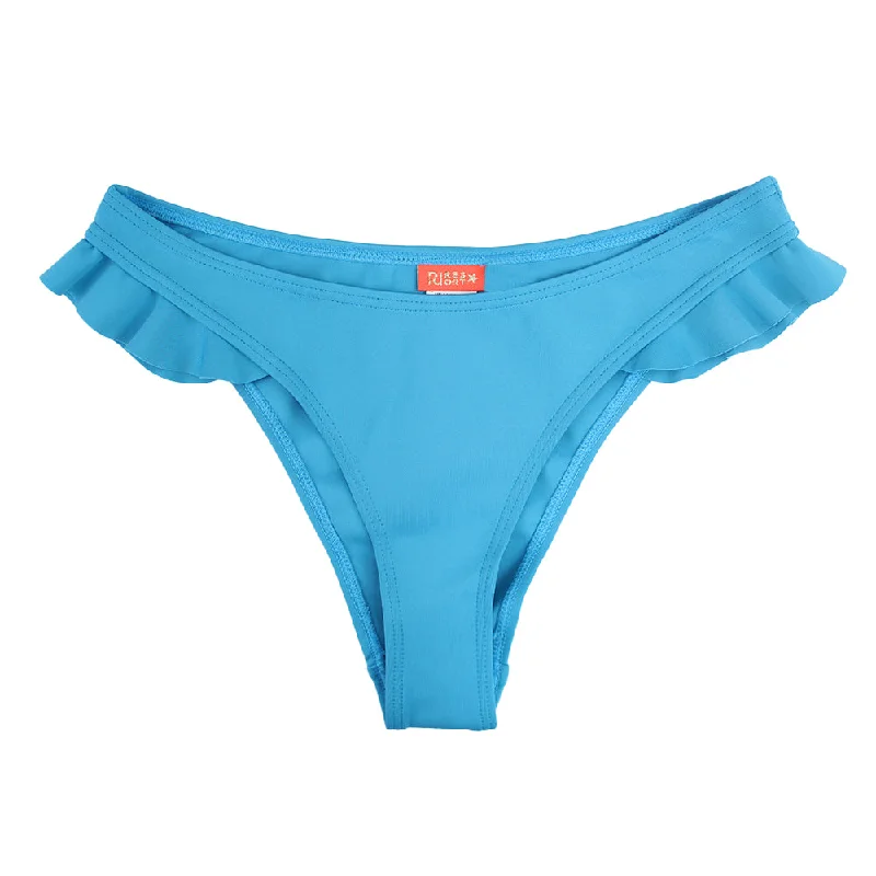 Women's Ruffle-Side Bikini Bottom,Blue