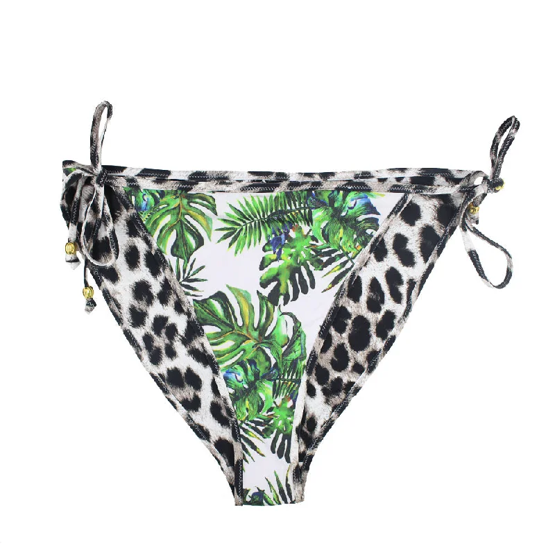 Women's Tie Side Tropical Print Bikini Bottom,Multi