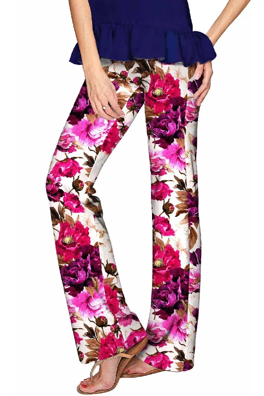 Vintage Charm Amelia Floral Pull-On Palazzo Pant - Women