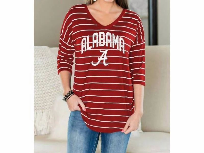 University Of Alabama Fall In Line Tunic In Red