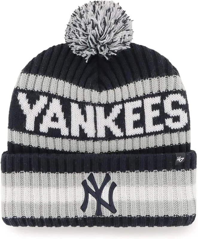 47 MLB Bering Cuffed Knit Pom Beanie Hat