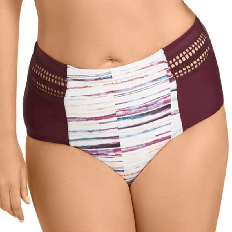 Women's Tummy-Control High-Waist Bikini Bottom,Purple