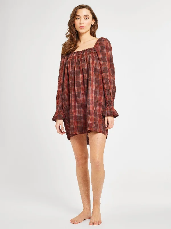 Gabriette Dress in Fireside Plaid