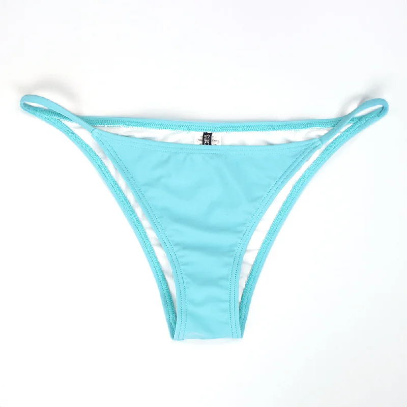 Women's Thin Strap High Side Thong Bikini Bottom,Turquoise