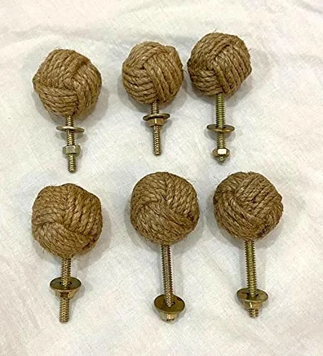 Regal Nautical Antique Vintage Monkey knote Style knob Vintage Cabinet Pull Door Handle knob Set of 6 pcs