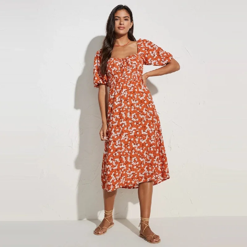 Velkia Midi Dress (Valencia Floral)