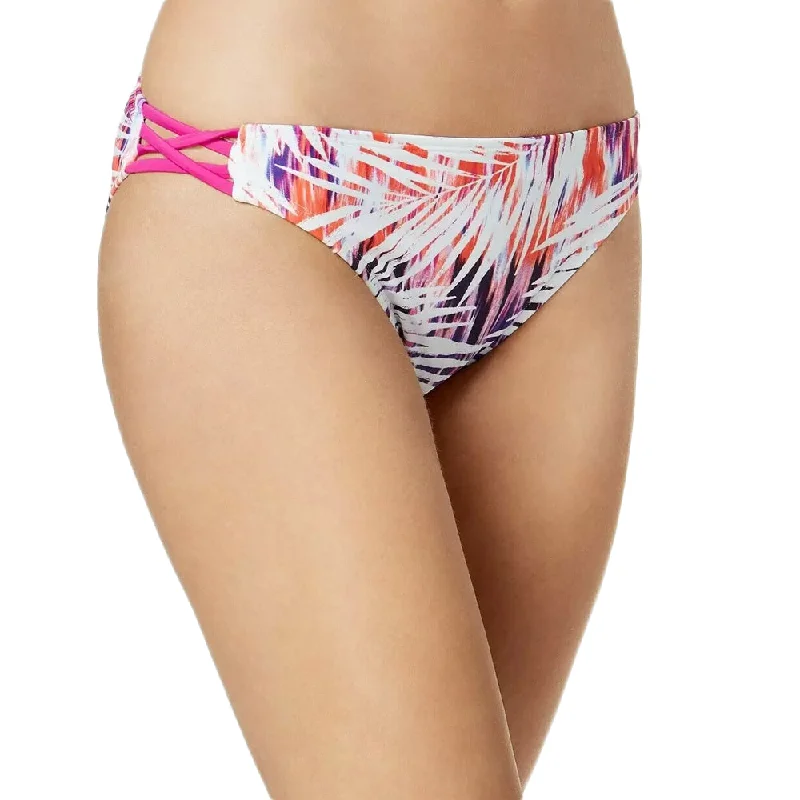 Women's Leaf Breeze Printed Bikini Bottom,White