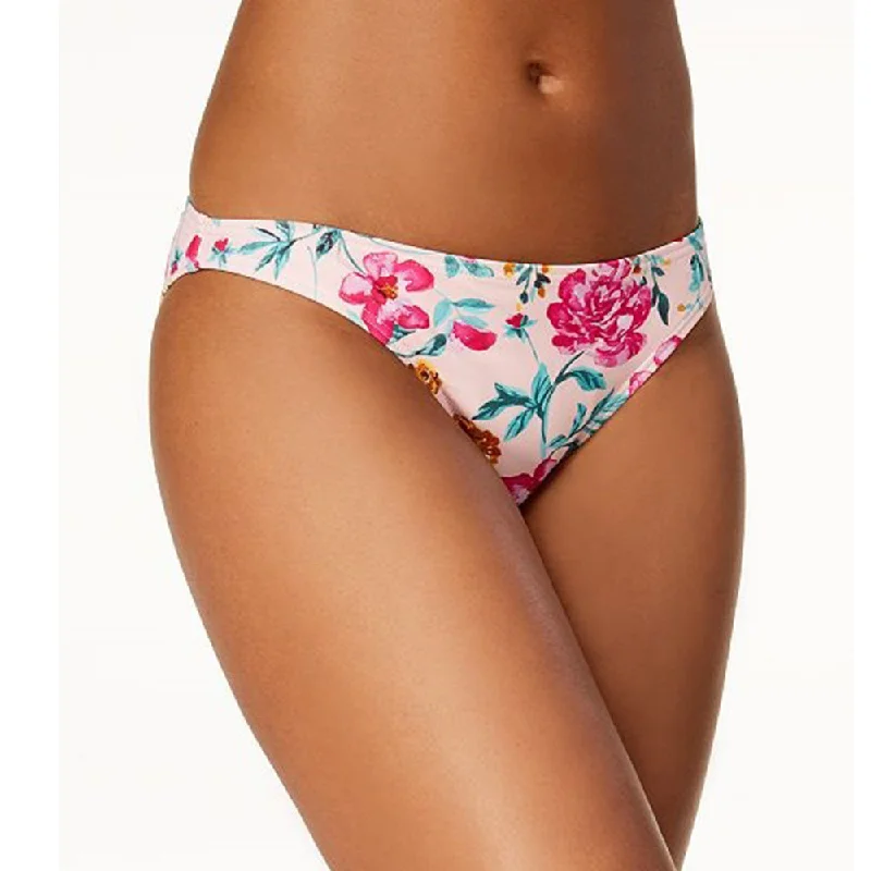 Women's  Floral-Print Cheeky Bikini Bottom,Pink