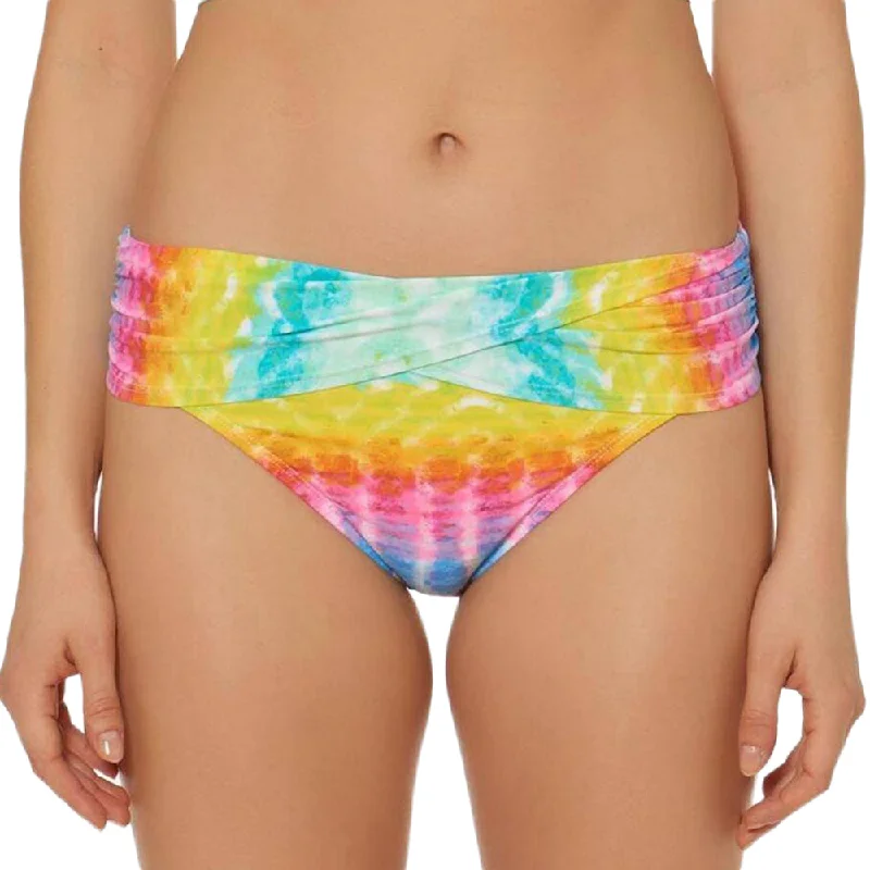 Women's Tie-Dye Fold-Over Bikini Bottom,Multi