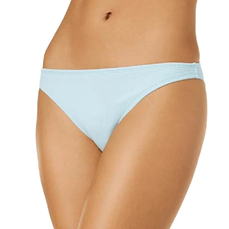 Women's Ribbed Bikini Bottom,Light Blue