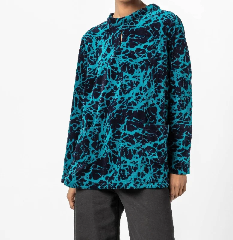 Tamara Velvet Key Hole Top In Velvet Tunic