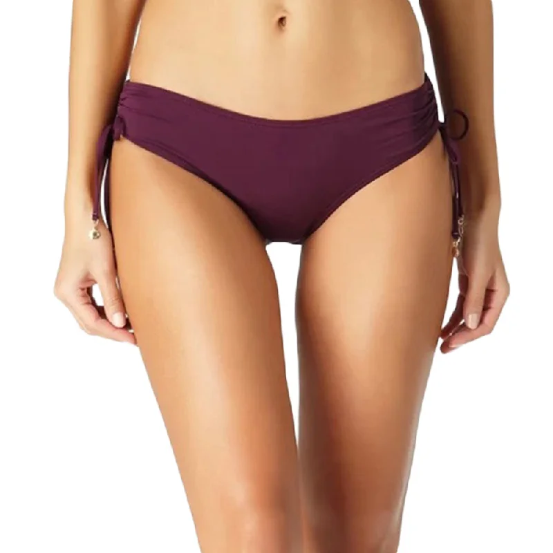 Women's Plain Side-Tie Bikini Bottom,Purple